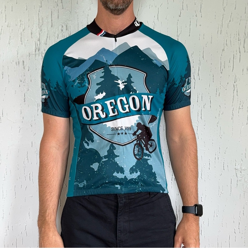 Pearl Izumi Select Men’s Oregon Half Zip Cycling Jersey Small Teal